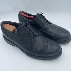 Mephisto Black Leather Goodyear Welt Men's Wingtip Longing‎ Shoes Size 12
